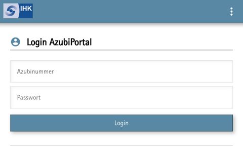 Login AzubiPortal - IHK-Online-Portal