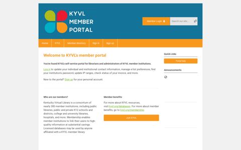 KYVL Member Portal