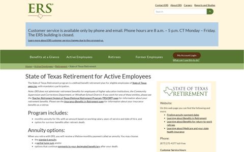 State of Texas Retirement | ERS