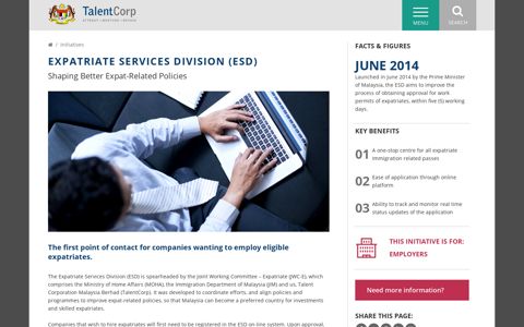 Expatriate Services Division (ESD) - TalentCorp Malaysia