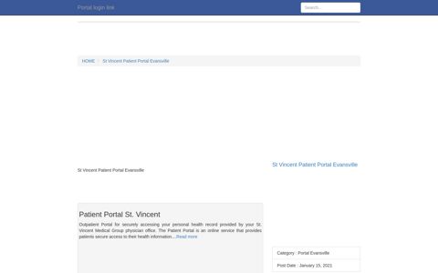 [Google] St Vincent Patient Portal Evansville Login Link Portal ...