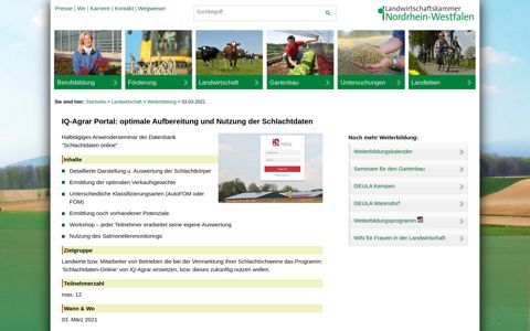 IQ-Agrar Portal: optimale Aufbereitung und Nutzung der ...