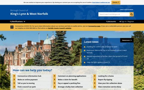 Borough Council of King's Lynn & West Norfolk Homepage