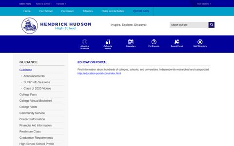 Education Portal - Hendrick Hudson School District