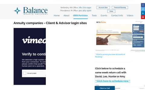 Annuity companies - Client & Advisor login sites | Balance ...