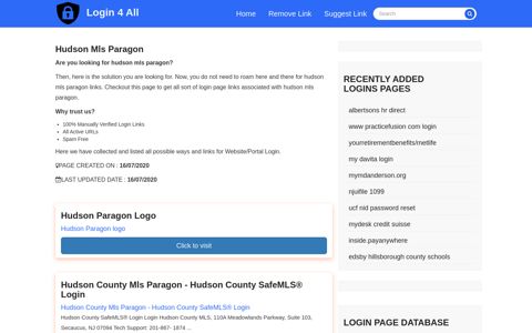 hudson mls paragon - Official Login Page [100% Verified]