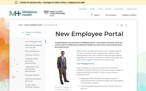 New Employee Portal - Middlesex Hospital