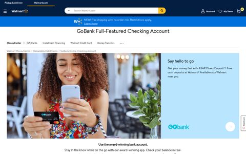 GoBank Online Checking Account - Walmart.com