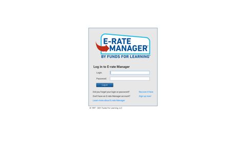Log in to E-rate Manager - Funds For Learning