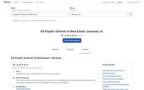Ed Klopfer Schools of Real Estate - Reviews, Sarasota, FL ...