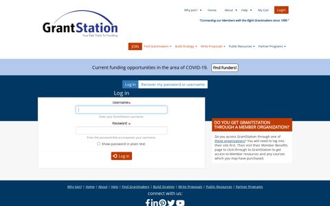 Log in | GrantStation