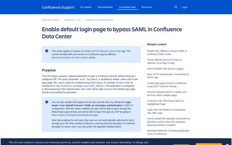 Enable default login page to bypass SAML in Confluence ...
