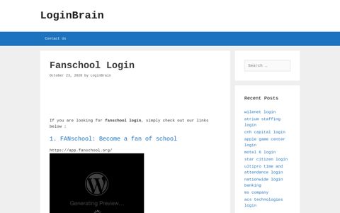 Fanschool - Fanschool: Become A Fan Of School - LoginBrain