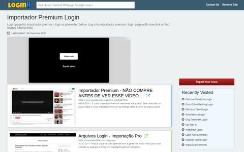 Importador Premium Login - Loginii.com