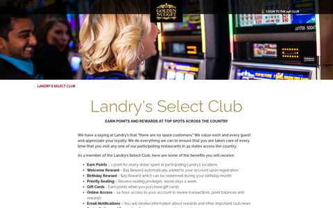 Landry's Select Club | Golden Nugget