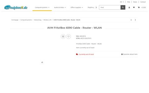 AVM FRITZ!Box 6590 Cable - Wireless Router - Kabelmodem ...