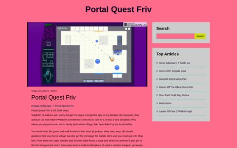 Portal Quest Friv - Netlify