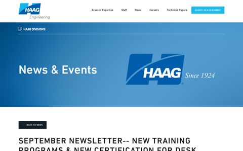 News & Events | Haag Engineering