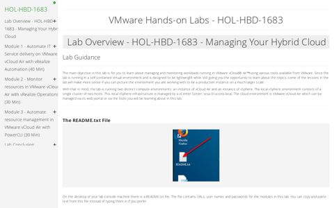 HOL-HBD-1683 - VMware Hands-on Labs