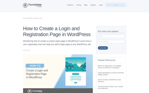 How to Create a Login and Registration Page in WordPress ...