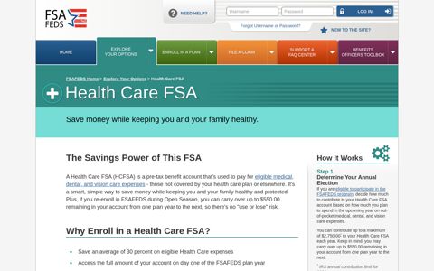 Health Care FSA - FSAFEDS