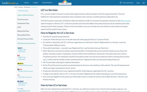 Register for LIC e Services – LIC Online Service Portal