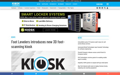 Foot Levelers introduces new 3D foot-scanning kiosk | Kiosk ...
