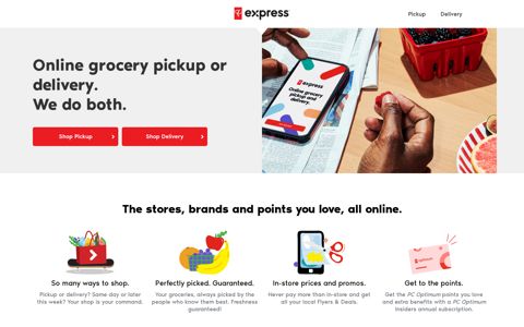 PC Express™ Online Grocery – Pickup and Delivery.
