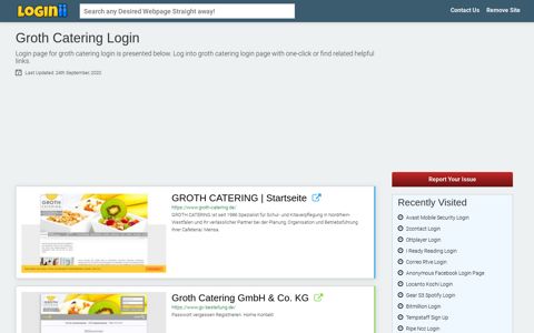 Groth Catering Login - Loginii.com