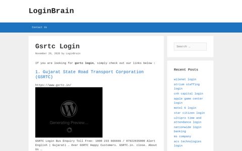 gsrtc login - LoginBrain