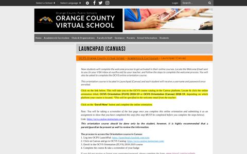 Launchpad (Canvas) - OCPS Orange County Virtual School