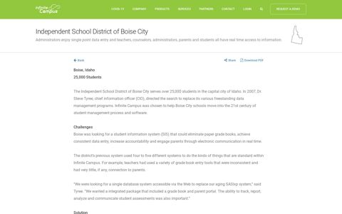 Independent School District of Boise City - Infinite Campus