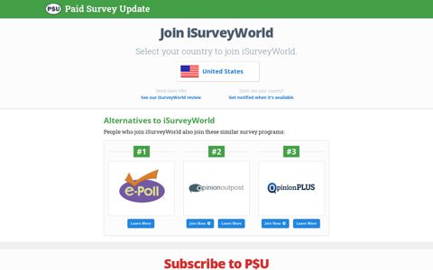 Join iSurveyWorld - Paid Survey Update