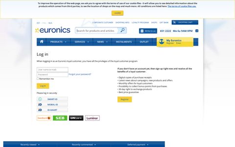 Login - Euronics