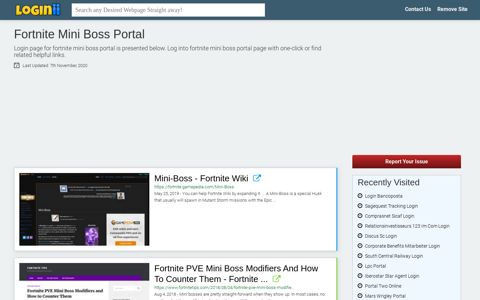 Fortnite Mini Boss Portal - Loginii.com