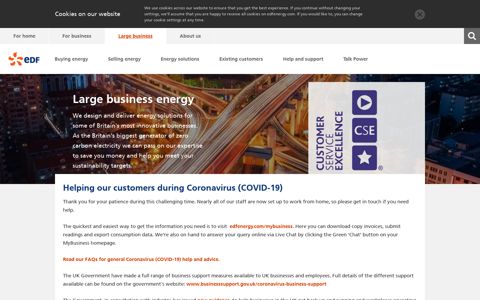 Large business energy | EDF