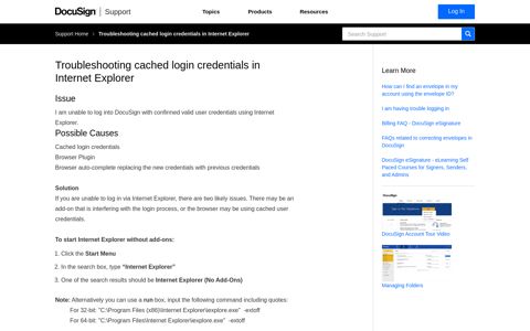 Troubleshooting cached login credentials in Internet Explorer ...