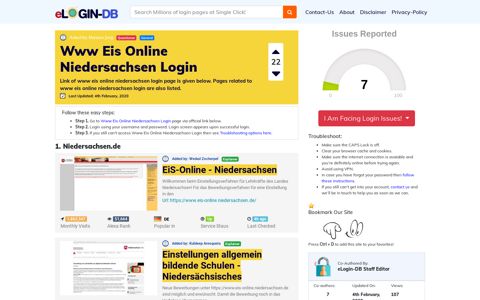 Www Eis Online Niedersachsen Login