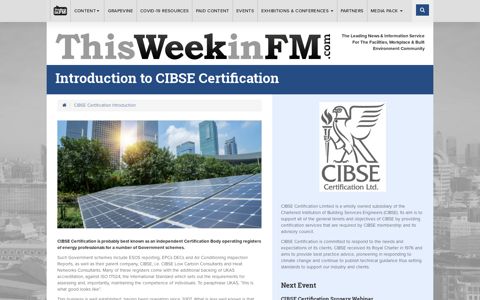 CIBSE Certification Introduction | TWinFM