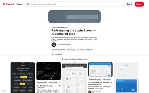 Redesigning the Login Screen – GoSquared Blog | Interactive ...