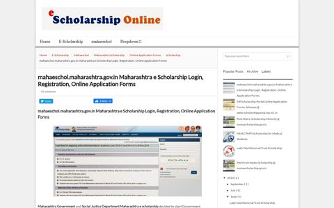 mahaeschol.maharashtra.gov.in Maharashtra e Scholarship ...