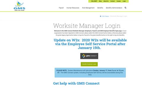 Worksite Manager Login - Group Management Services