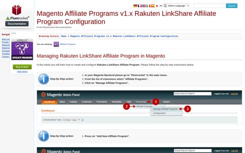 Magento Affiliate Programs v1.x Rakuten LinkShare Affiliate ...