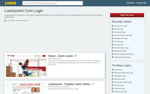 Loanszoom Com Login - Loginii.com