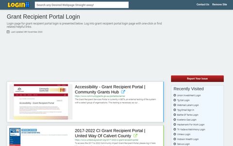Grant Recipient Portal Login - Loginii.com