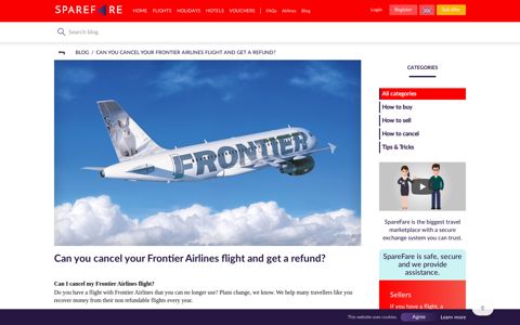 Can you cancel your Frontier Airlines flight and get a refund?