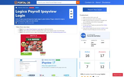 Logica Payroll Ipayview Login - Portal-DB.live