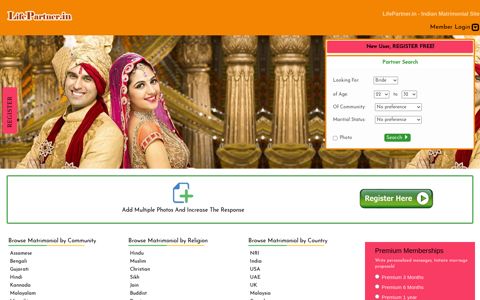 LifePartner.in: Matrimonial Site for Indians, Secure, Trusted ...