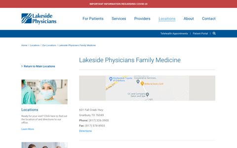 Family Medicine - 601 Fall Creek Hwy ... - Lakeside Physicians