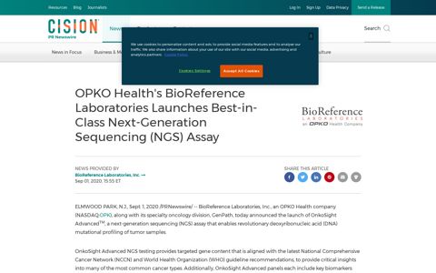OPKO Health's BioReference Laboratories Launches Best-in ...